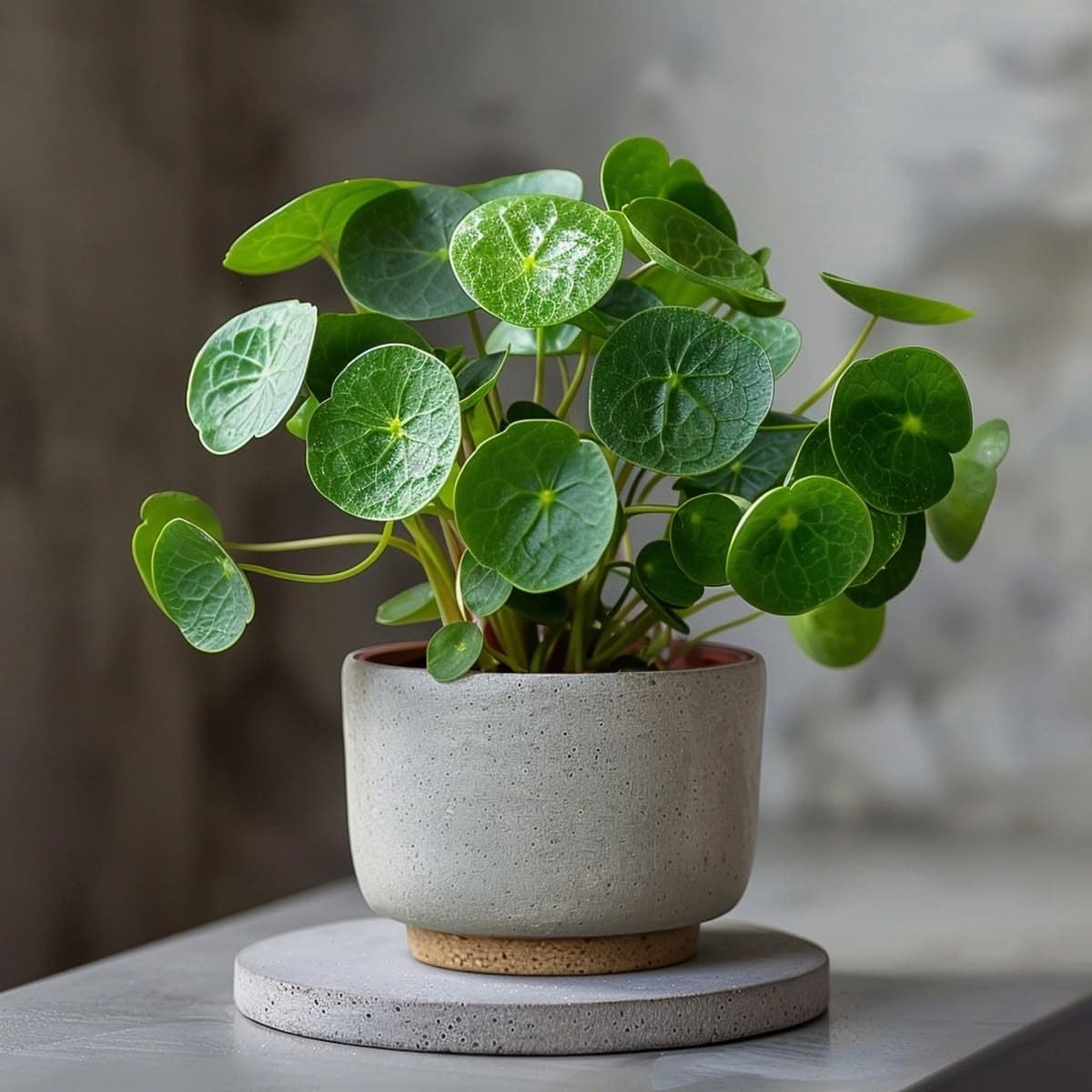 Money Plant Variegated styled in a room