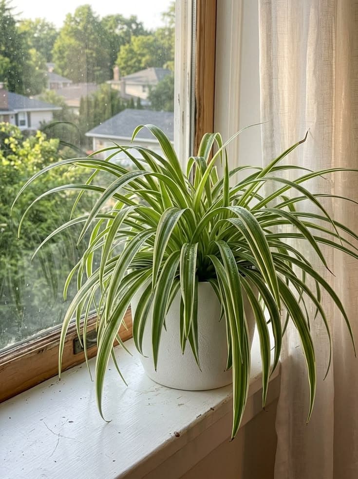 Pandanus styled in a room