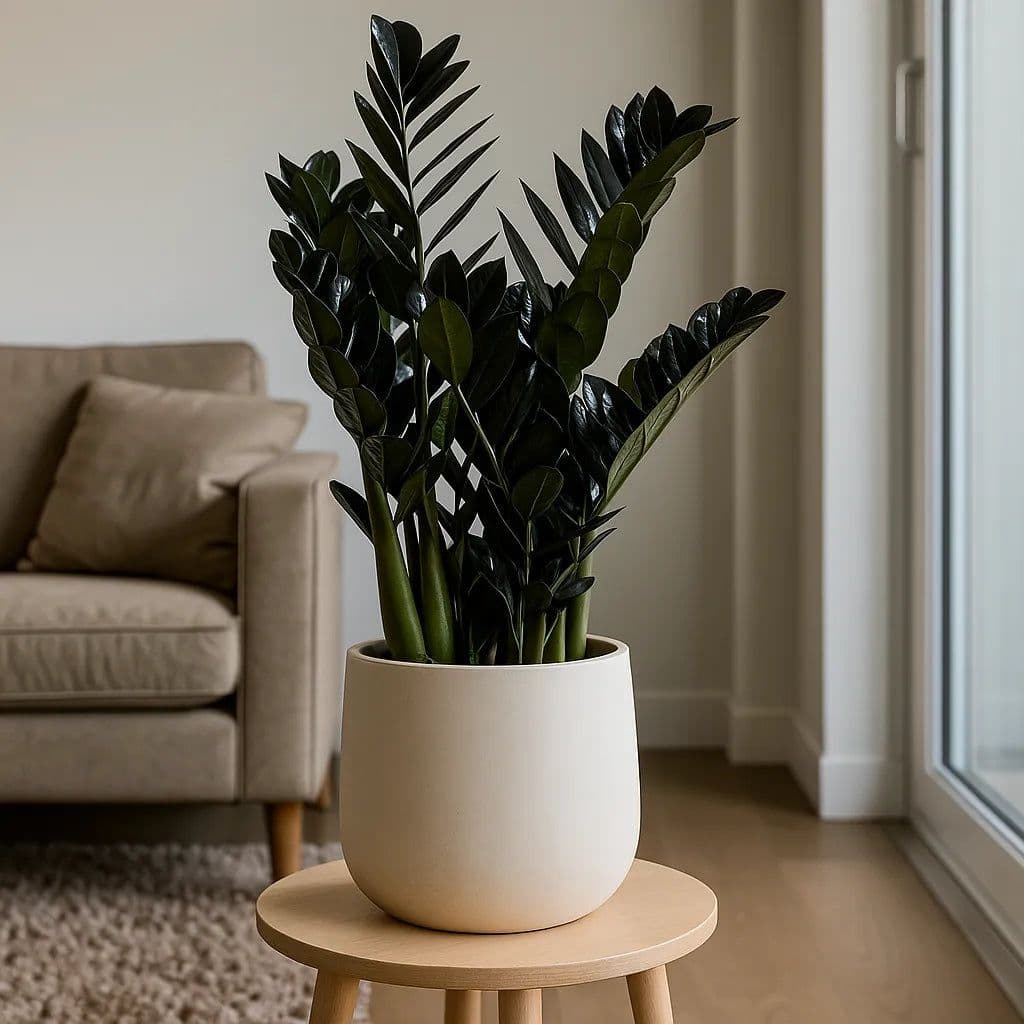 Zamia ZZ Black styled in a room